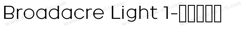 Broadacre Light 1字体转换